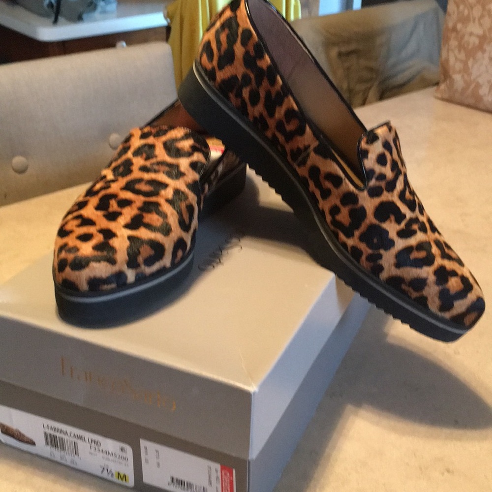 FrancoSarto camel leopard shoes